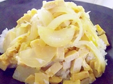 かつお節が香る♪高野豆腐の玉子とじごはん